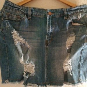 Fashion Nova Jean Skirt Size 12